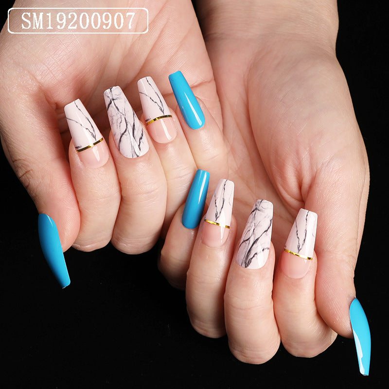 Marble Baddie Nails