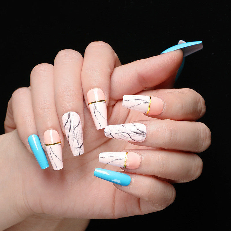 Marble Baddie Nails