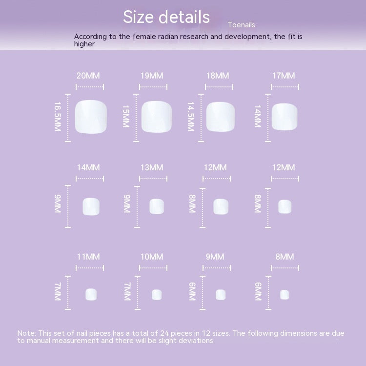 Purple Princess Press-On Toenails